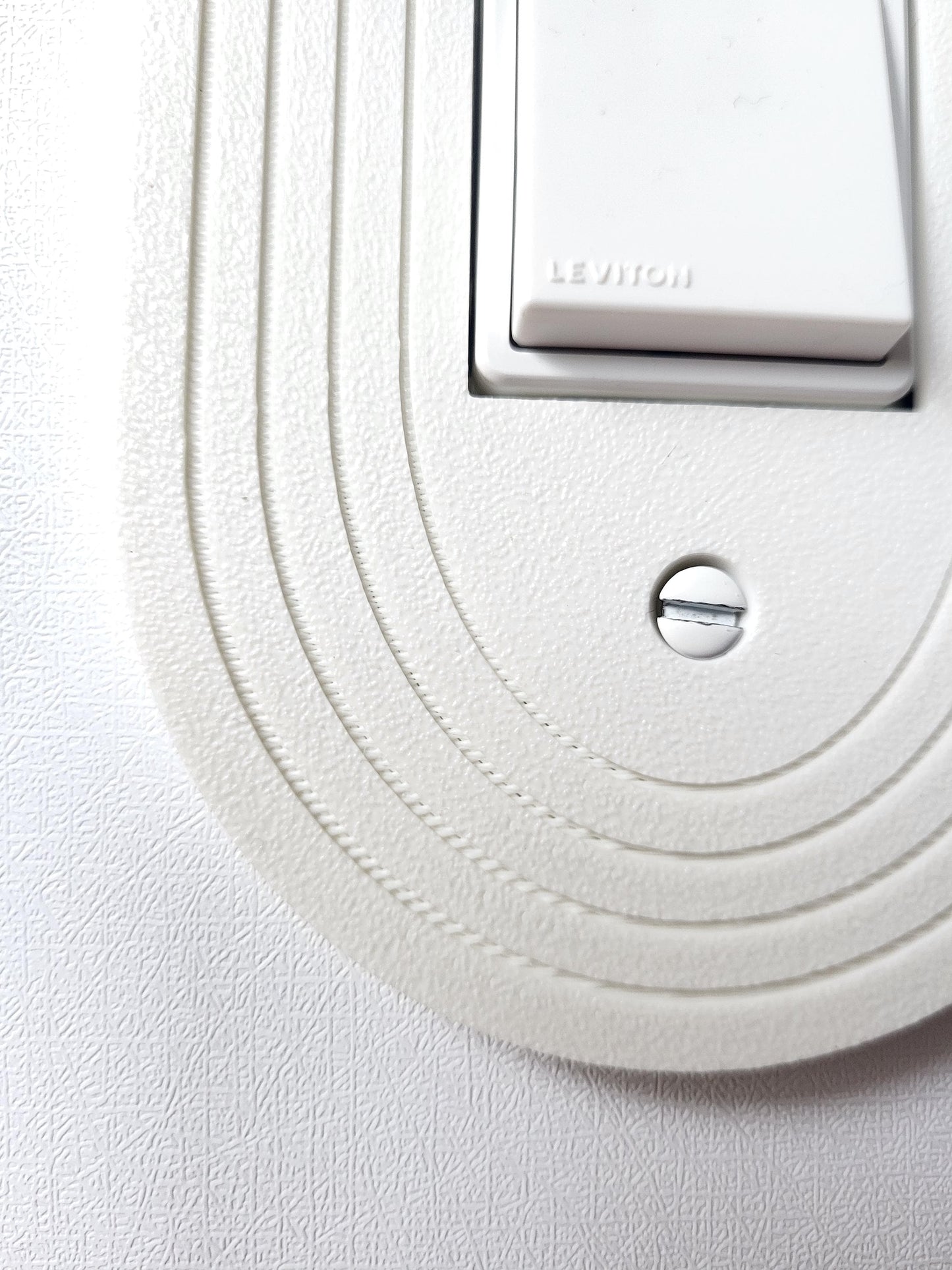 Oval Light Switch Cover With Stripes (Version 2), Wall Plate Cover, Mid Century Modern, Unique Switch Plate Design, Decorative Wall Plate,