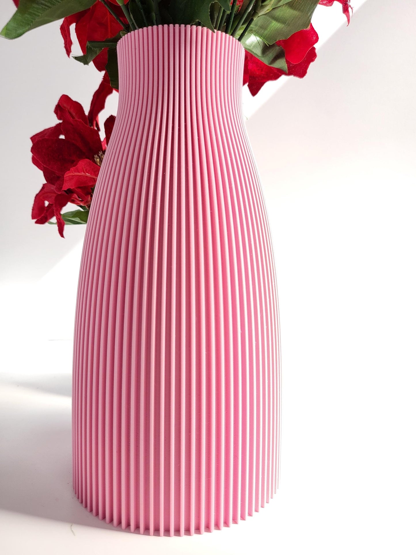 Minimalist 3d Printed Vase For fresh & Artificial Flowers, Unique Flower Vase, Home Decor, Gift for Mo, Bottle Shaped Vase