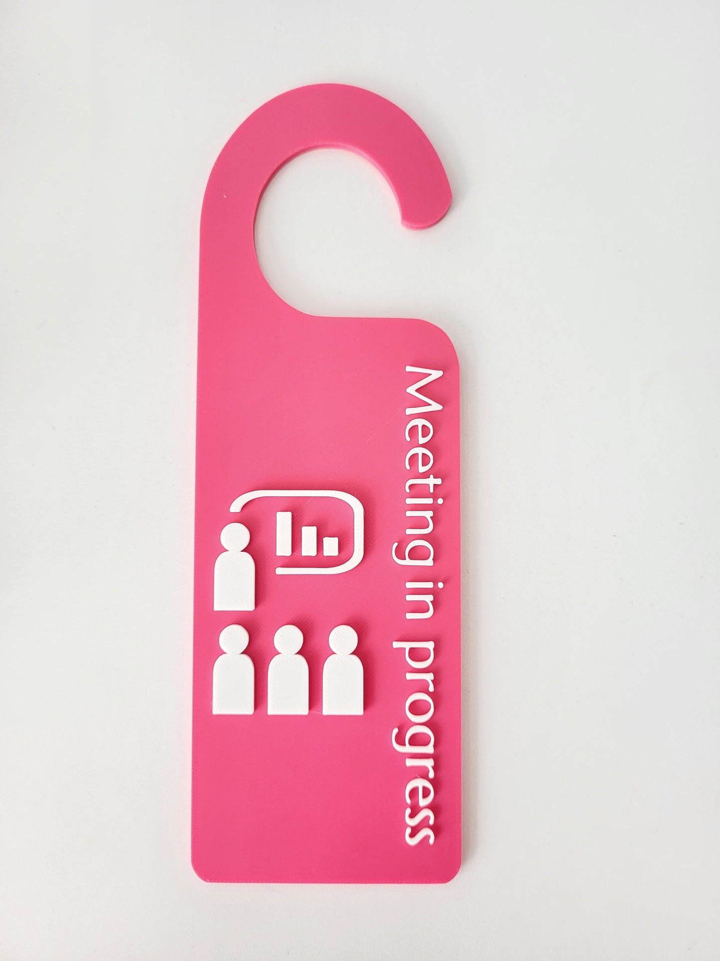 Door Handle Sign, Do Not Disturb Sign, Office Door Signs, Privacy Signage, Office & Home Workspace Sign, Meeting in progress Door Hanger