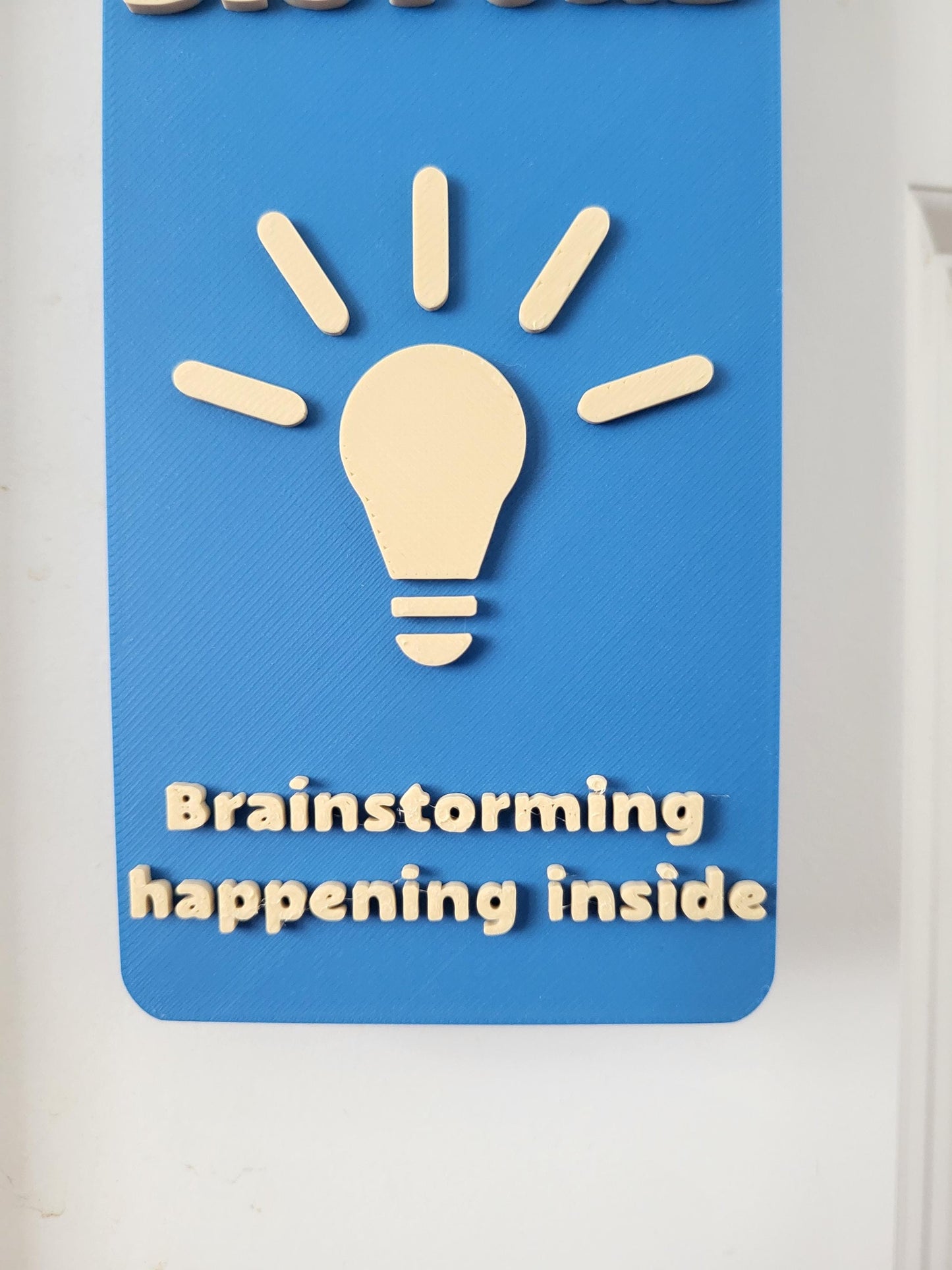 Do Not Disturb Brainstorming Happening Inside Office Door Hanger, Sign, Door Handle Sign, Meeting in Progress Privacy Sign, Fun Office Decor