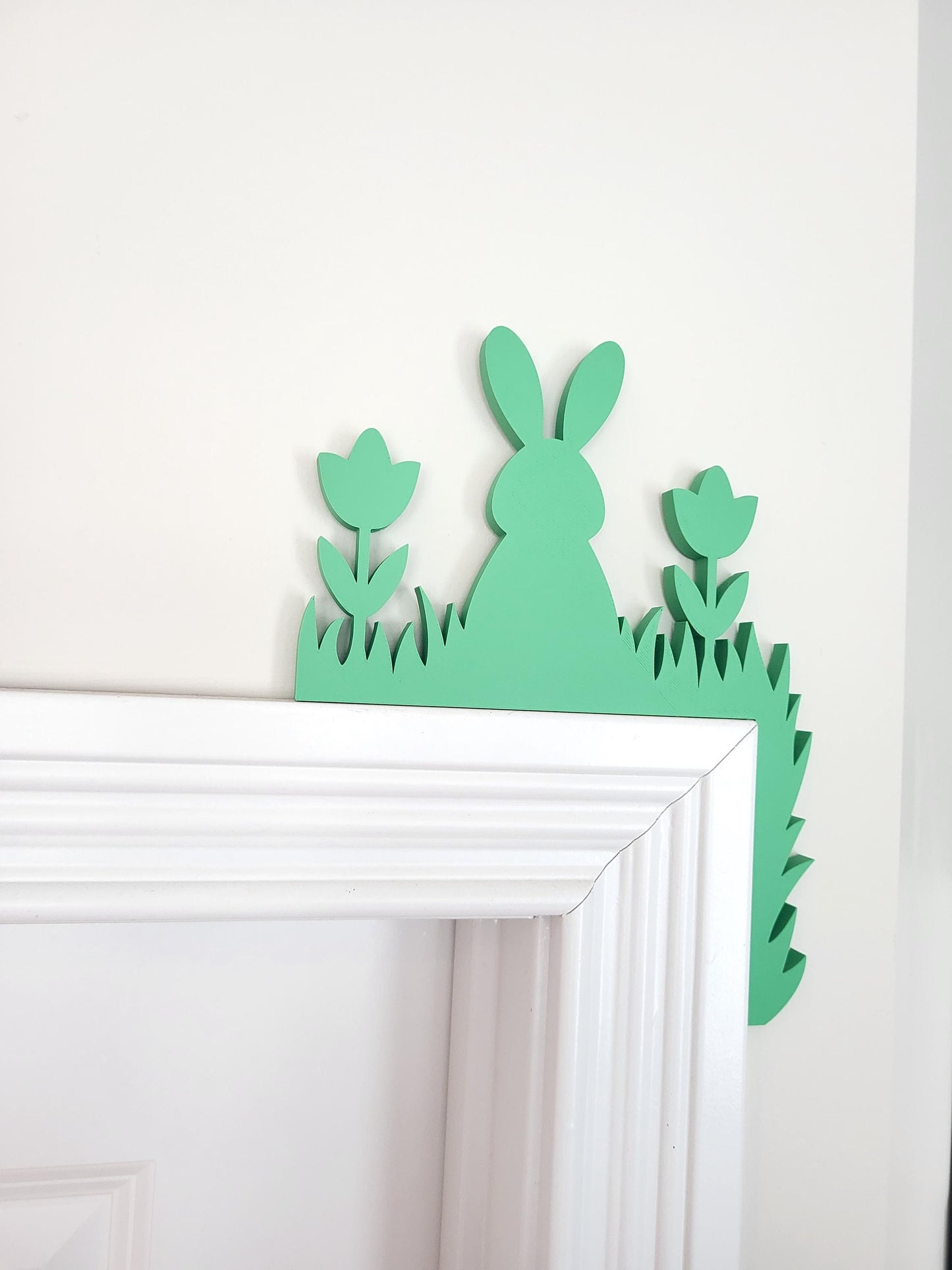 Easter Door Corner Decoration With Bunny Rabbit, Spring Decor, Home Decor, Door Trim, Easter Home Accent, Cute Egg Bunny Decor