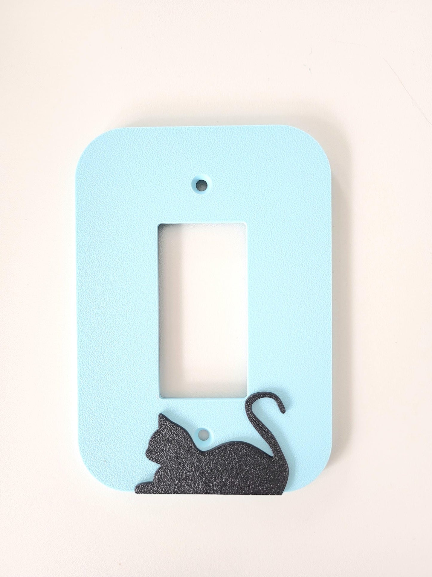 Light Switch Cover With A Resting Cat Wall Plate Cover, Mid Century Modern, Unique Switch Plate Design, Home Decor, Kitten Light Switch