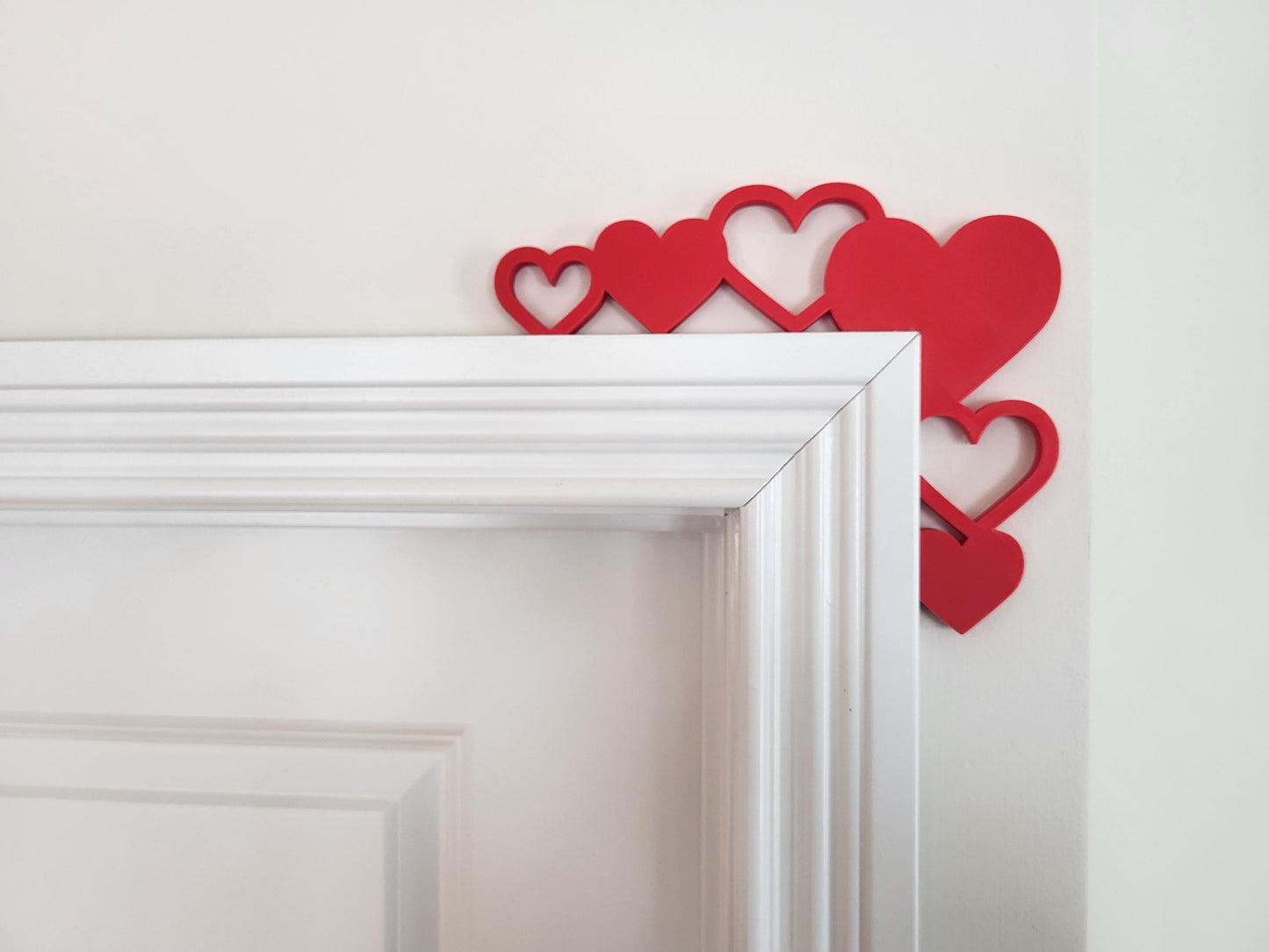 Hearts Door Topper - Valentine’s Day Door Corner, Valentine's Decor, Seasonal Decor, Valentines Day Themed Decor, Home Decor, Door Trim