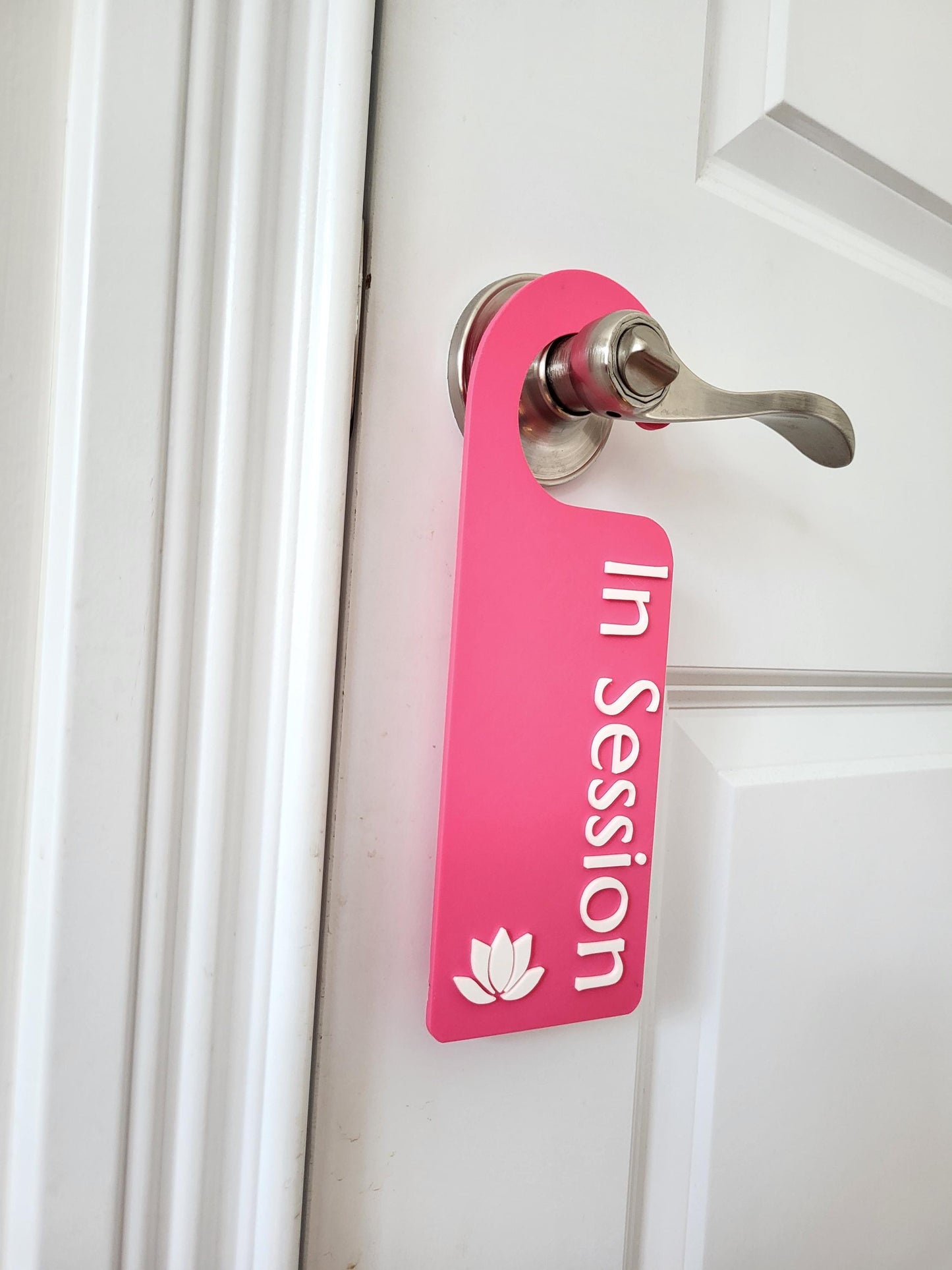 therapist door sign, salon sign, salon accessories, privacy sign, office door hanger, lash tech artist, in session sign, in session door sign, door sign, door hanger, door handle sign, do not disturb, beauty room decor, session in progress door knob sign