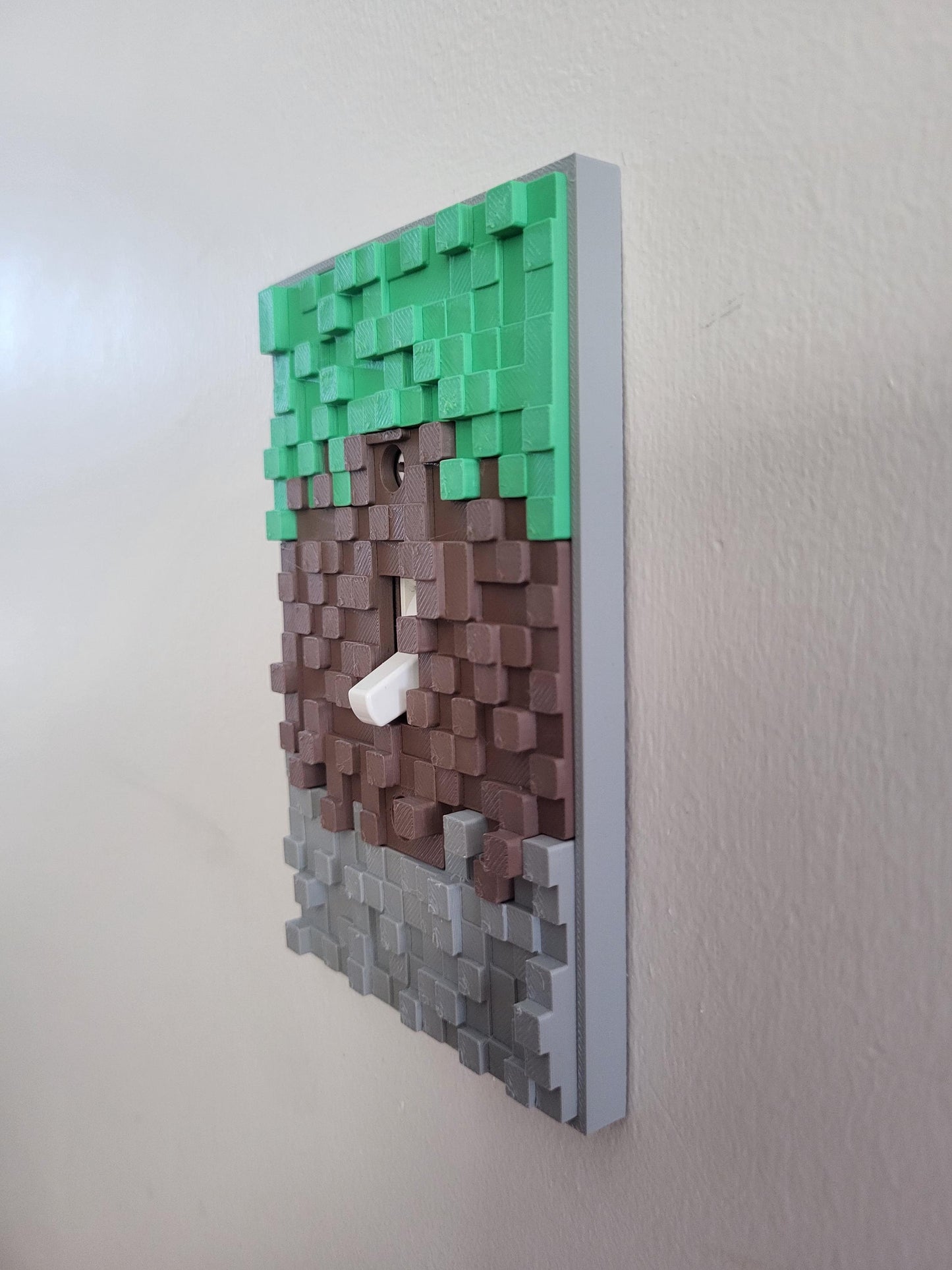 Gaming-Inspired Light Switch Cover - Pixel Block Design for Kids & Gamers, Fun and Custom Wall Plate Cover, Room Home Decor, Rocker, Outlet