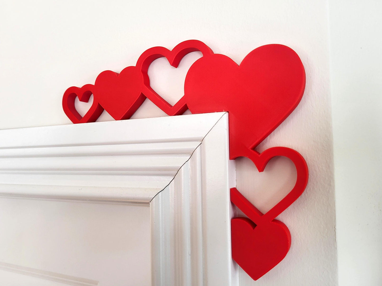 Hearts Door Topper - Valentine’s Day Door Corner, Valentine's Decor, Seasonal Decor, Valentines Day Themed Decor, Home Decor, Door Trim