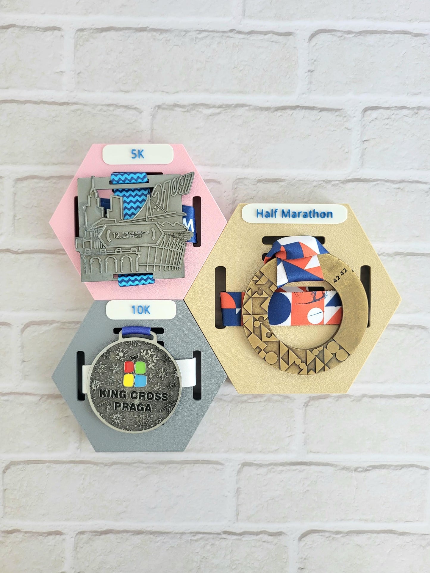 Modular Sports Medal Display, Custom Personalized Honeycomb Medal Hanger, For Runners, Gymnastists, Race Winners, Athlete Gift, Wall Art