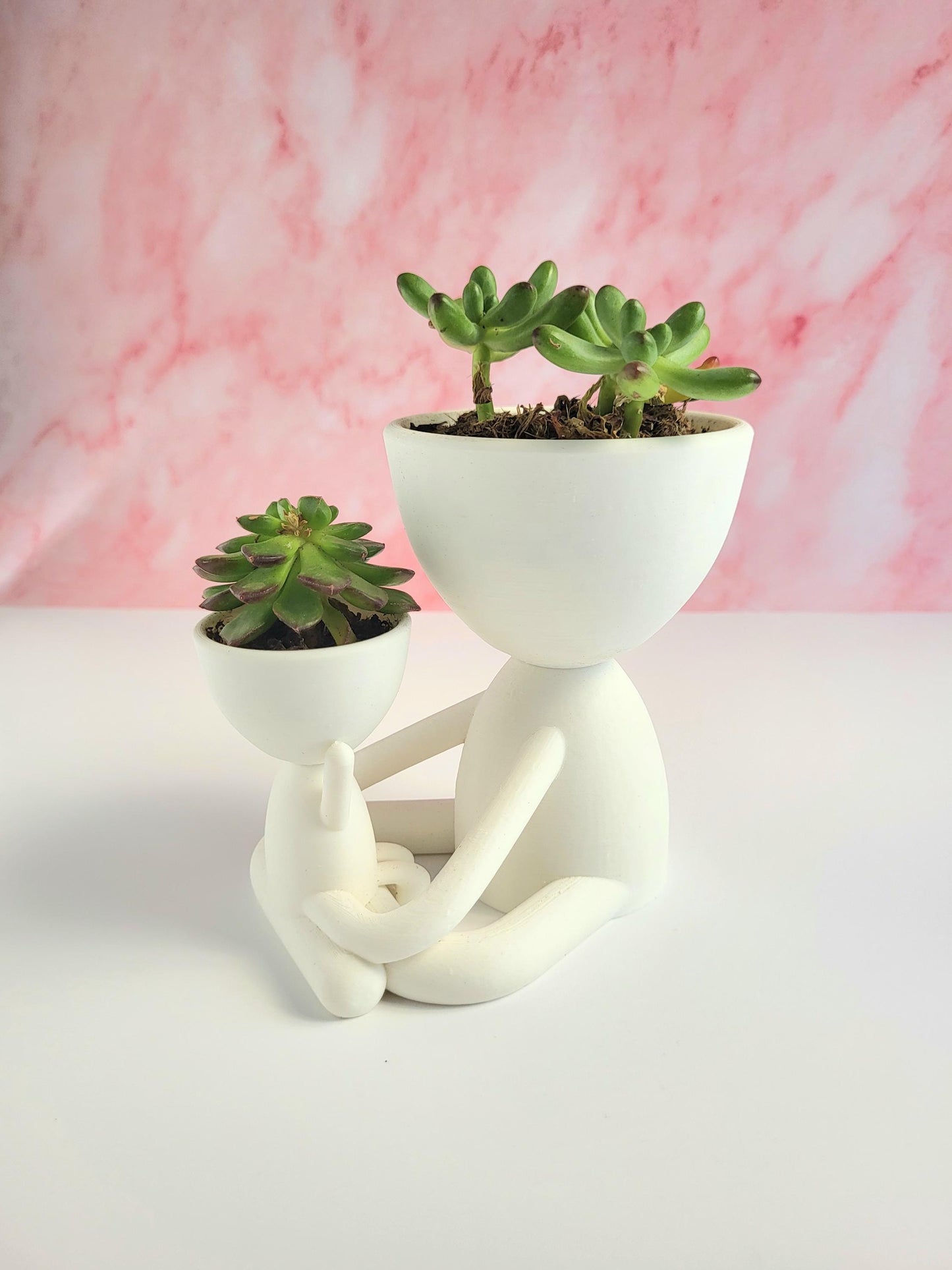 Indoor Succulent Plant Pot, Cute Planter, Sitting Unique 3 4 inch plant pot, Mother's Day Gift,