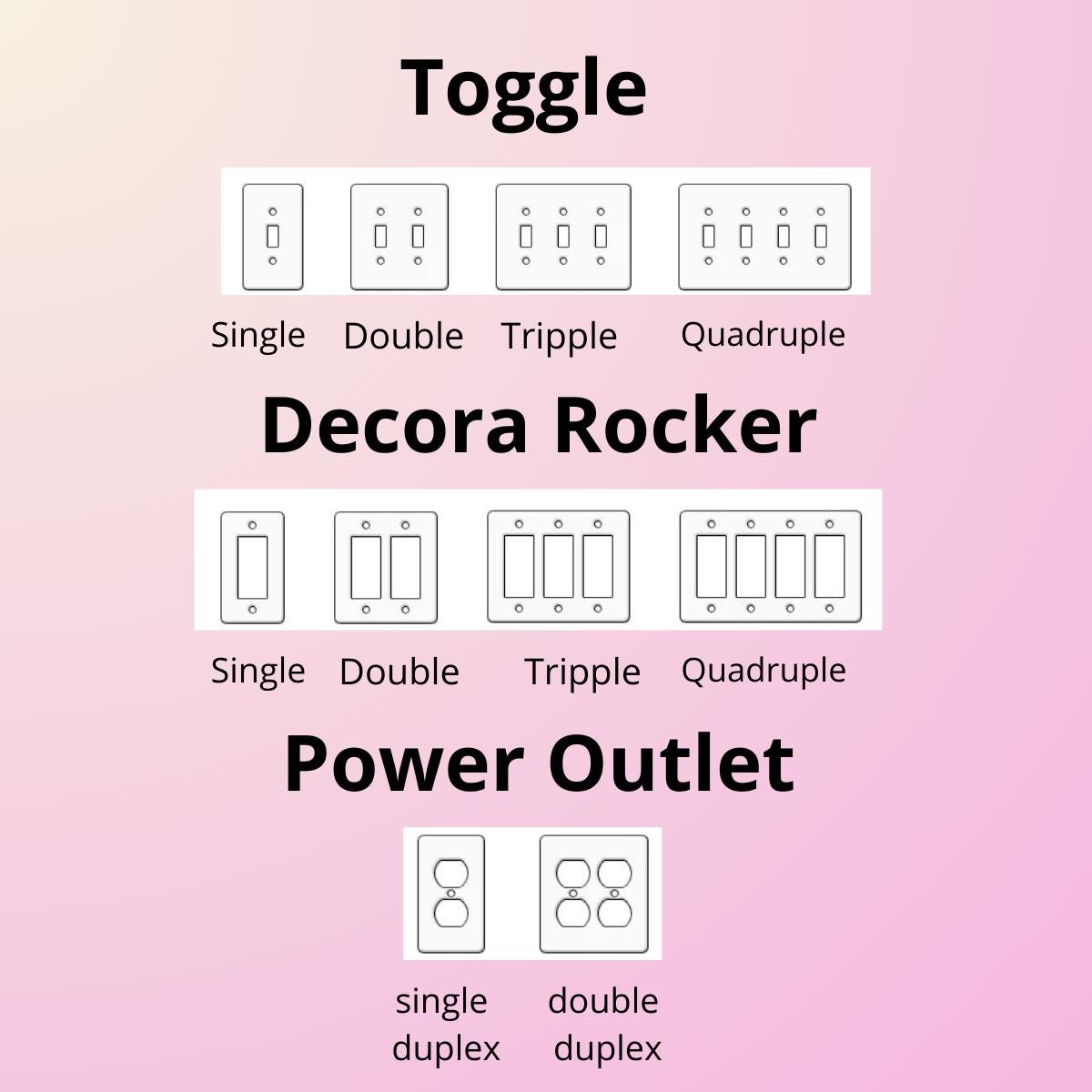 Oval Light Switch Cover With Delicate Stripes (Version 1)