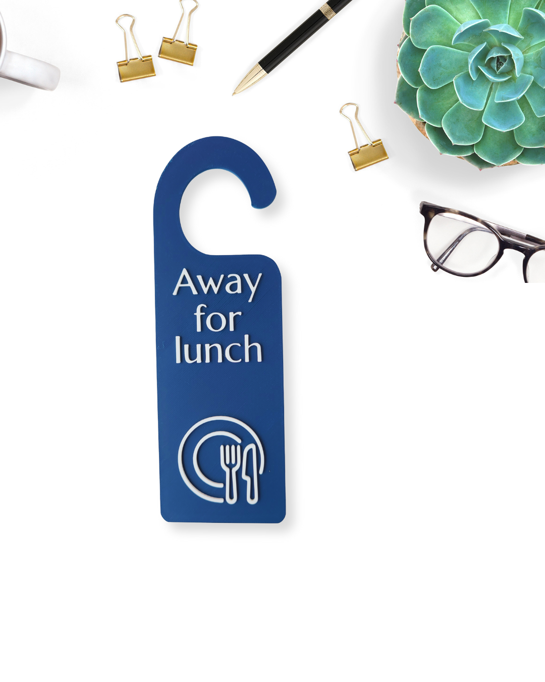 lunch break sign,
away for lunch,
office door sign,
door hanger sign,
do not disturb,
employee break sign,
workspace decor,
office decor,
business door sign,
breakroom sign,
workplace signage,
office privacy sign,
funny office sign,
