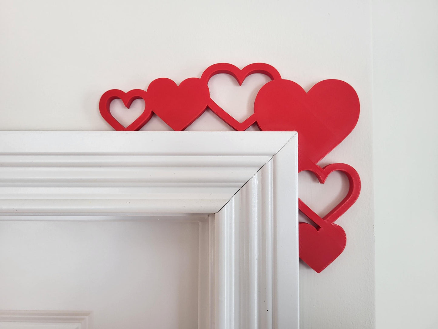 Hearts Door Topper - Valentine’s Day Door Corner, Valentine's Decor, Seasonal Decor, Valentines Day Themed Decor, Home Decor, Door Trim