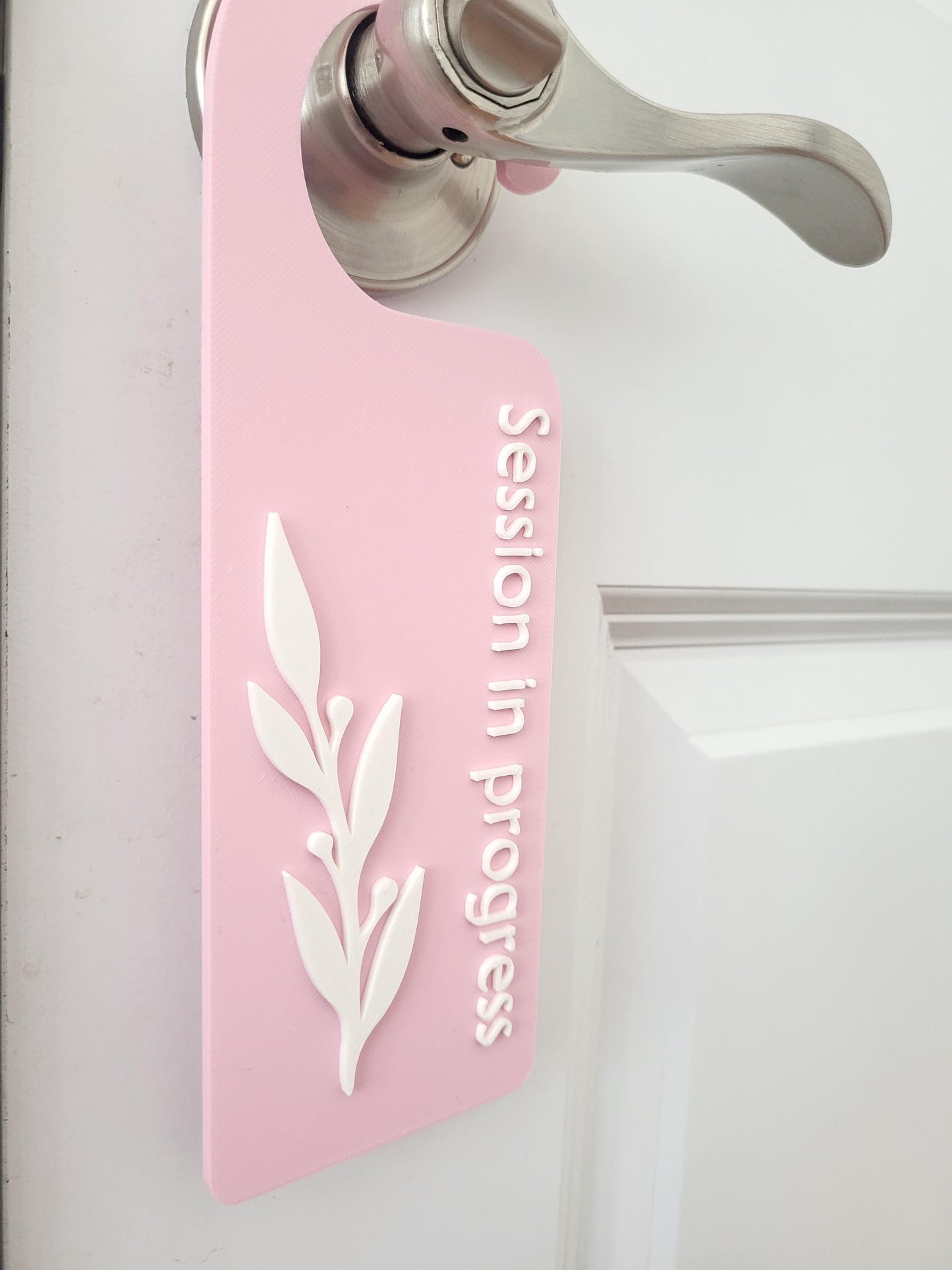 therapist door sign, salon sign, salon accessories, privacy sign, office door hanger, lash tech artist, in session sign, in session door sign, door sign, door hanger, door handle sign, do not disturb, beauty room decor, session in progress door knob sign