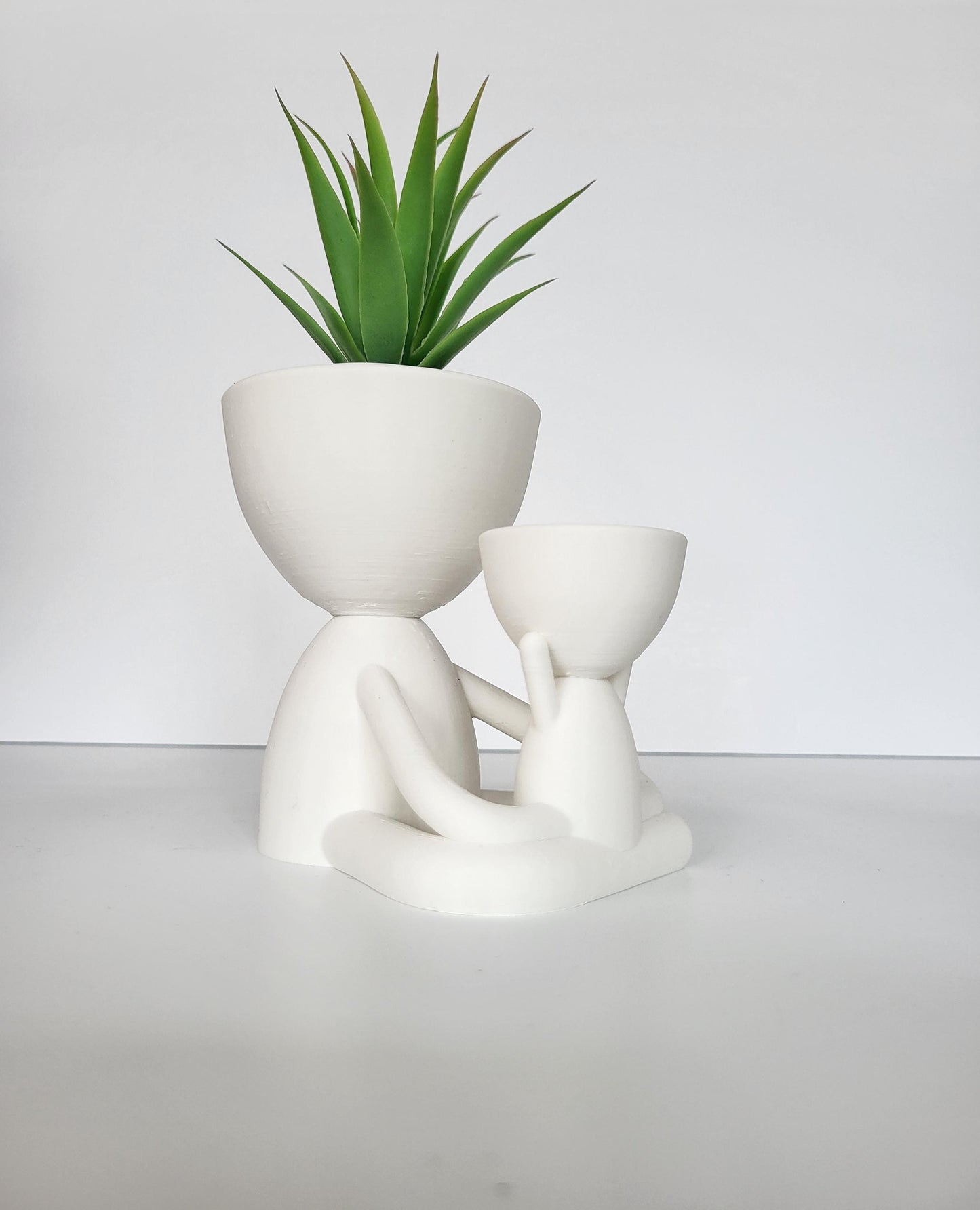 Indoor Succulent Plant Pot, Cute Planter, Sitting Unique 3 4 inch plant pot, Mother's Day Gift,