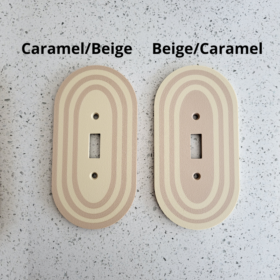 Oval Light Switch Cover With Color Stripes