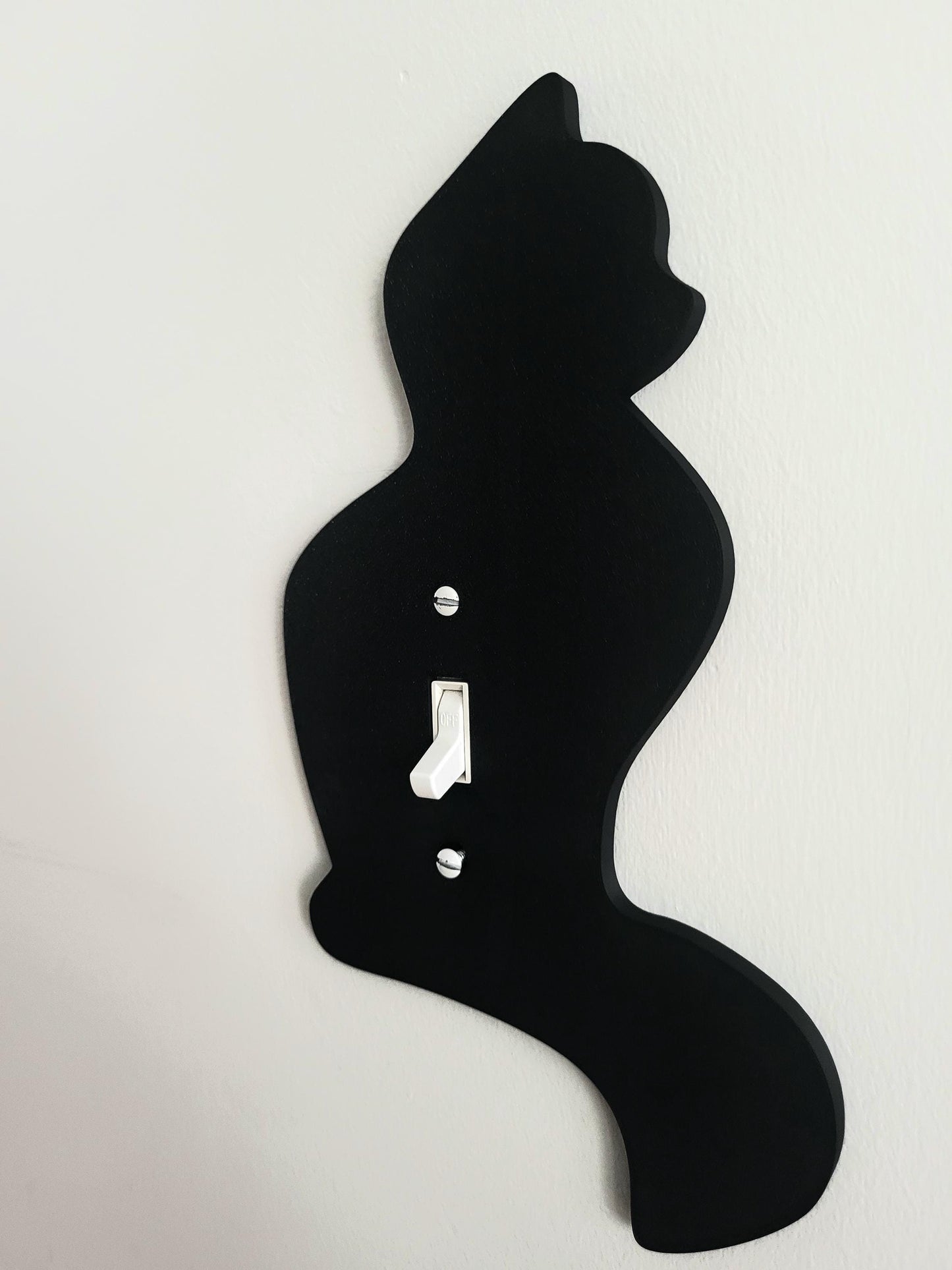 Cat Shaped Light Switch Cover, Unique and Fun Custom Wall Plate Cover for Cat Lovers, Room and Home Decor
