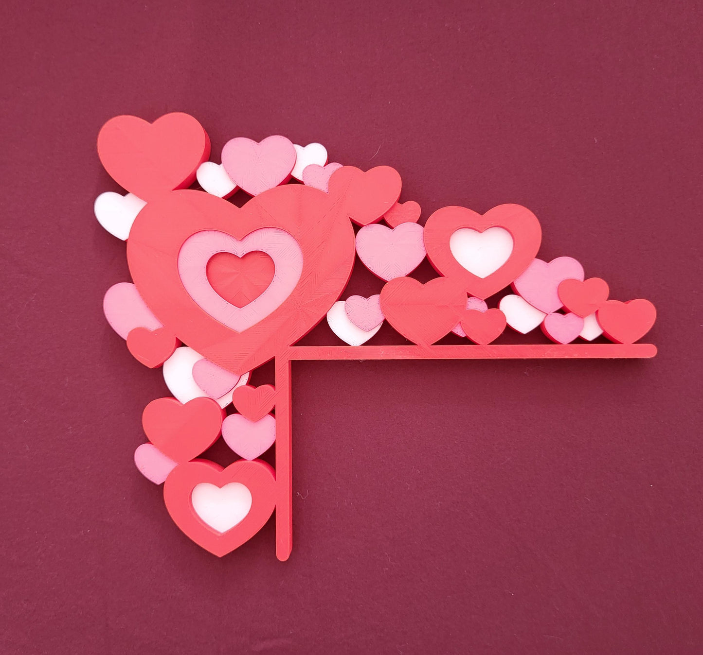 3 Colors Hearts Door Topper - Valentine’s Day Door Corner, Valentine's Decor, Seasonal Decor, Valentines Day Themed Decor, Home Decor