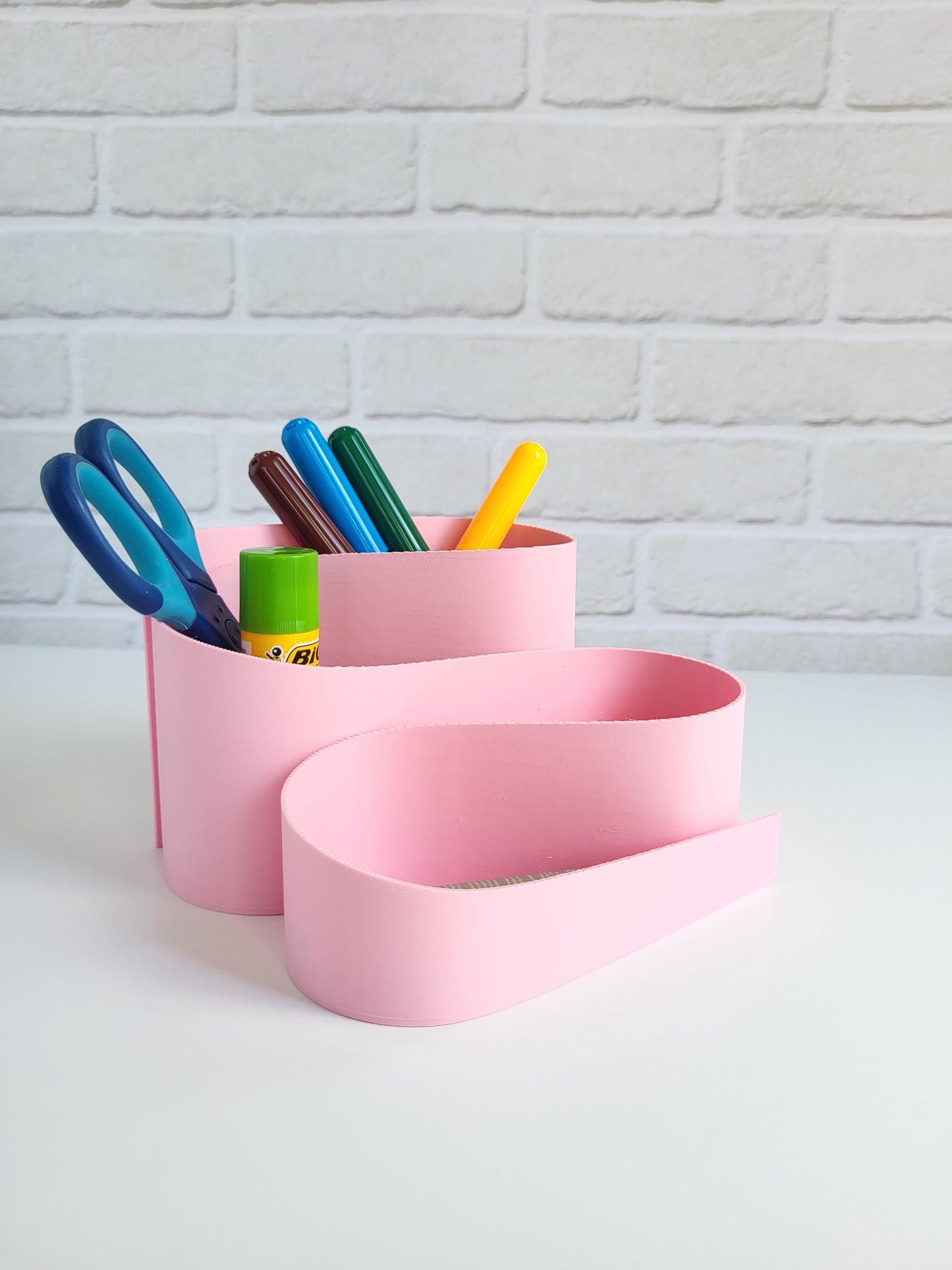 Modern S-Shaped Desk Organizer – Pencil Holder | Office Storage Tray | Teacher Gift | Minimalist Organizer