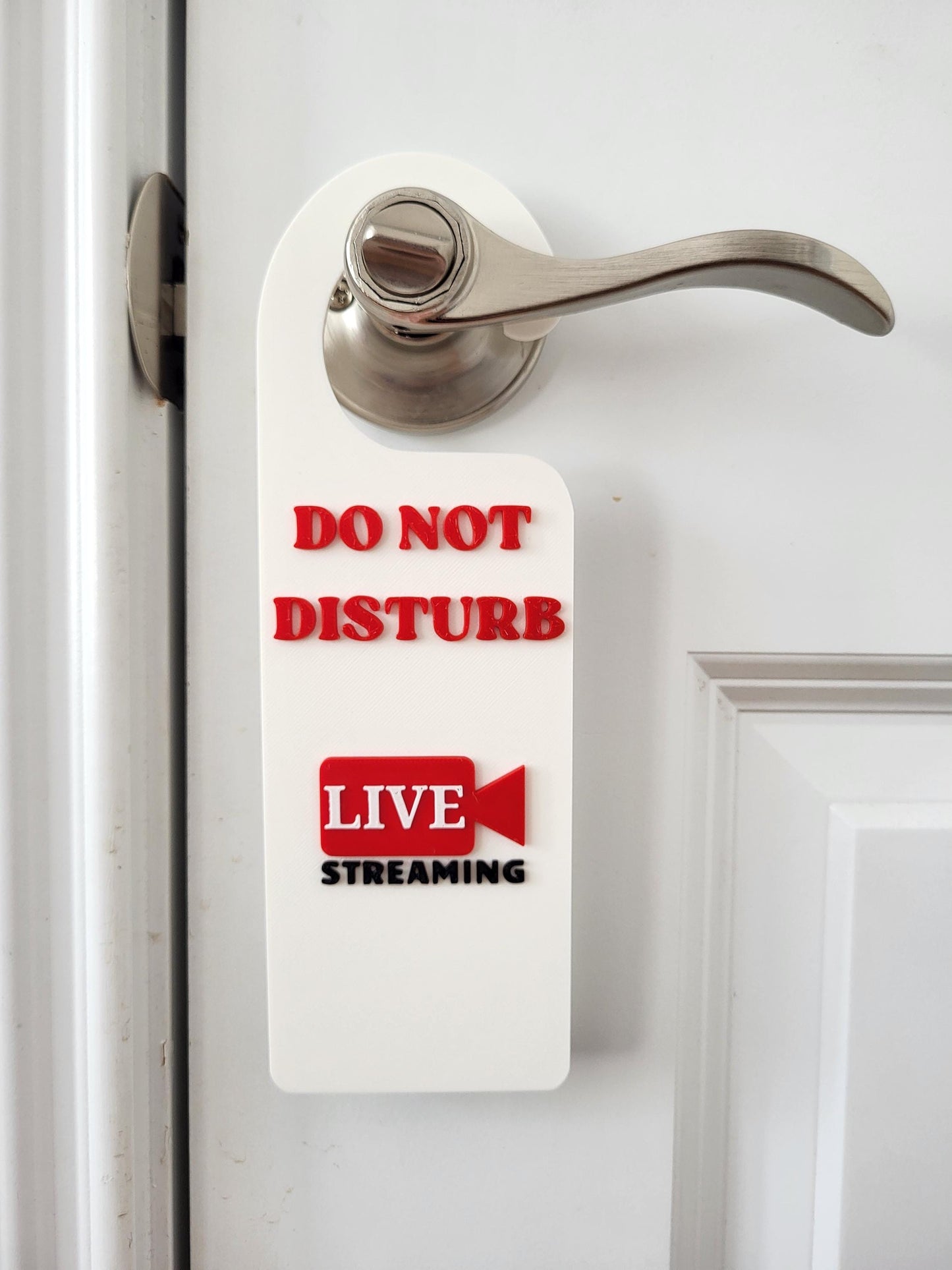 Do Not Disturb Door Hanger – Live Streaming in Progress, Door Handle Sign, Office Door Signs, Office & Home Workspace Sign, Home Office