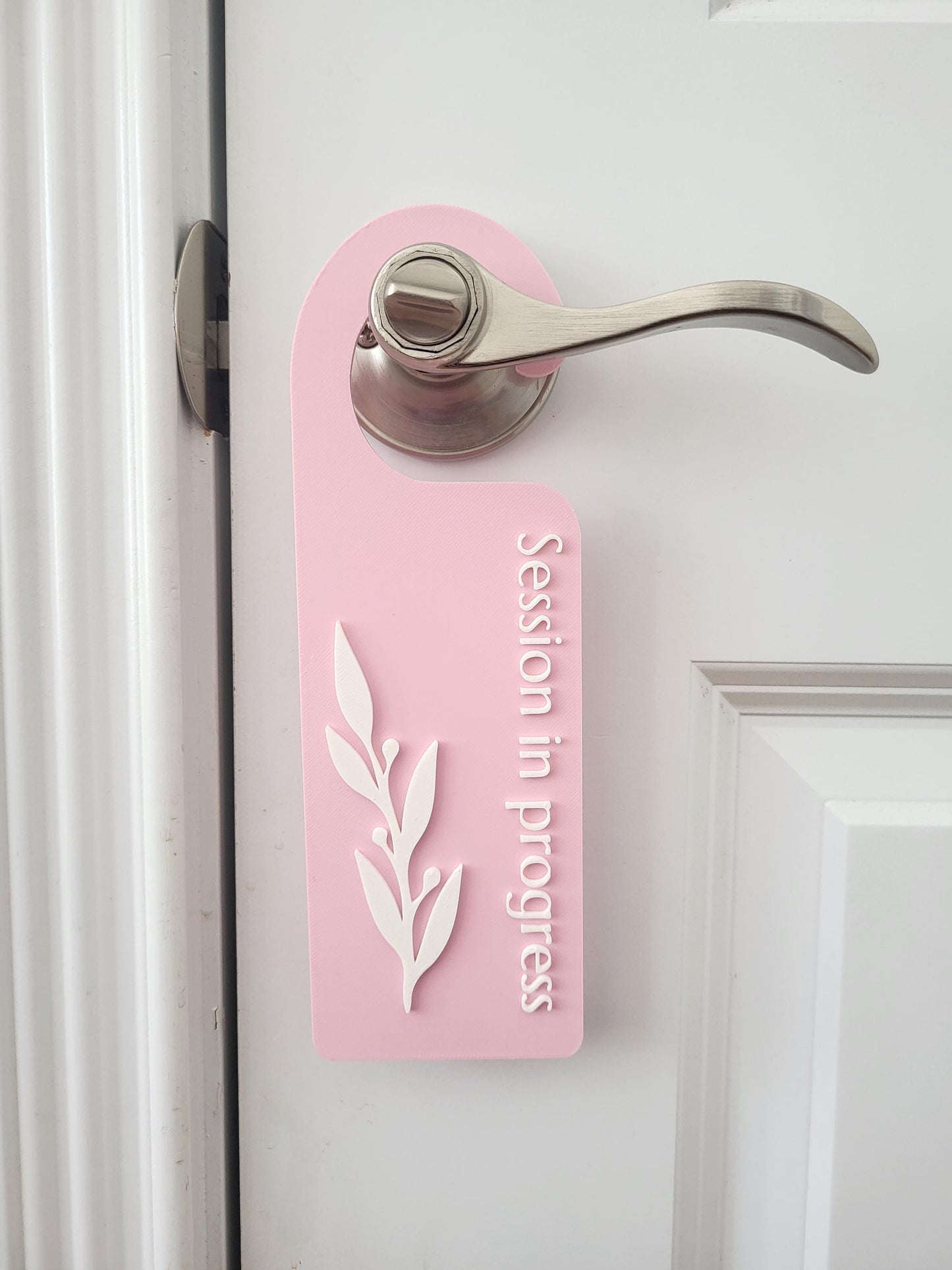therapist door sign, salon sign, salon accessories, privacy sign, office door hanger, lash tech artist, in session sign, in session door sign, door sign, door hanger, door handle sign, do not disturb, beauty room decor, session in progress door knob sign