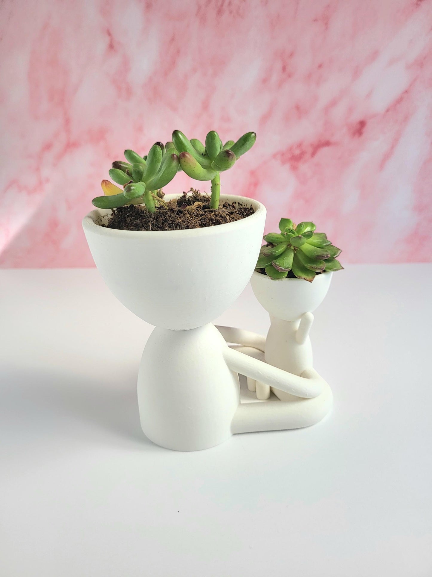Indoor Succulent Plant Pot, Cute Planter, Sitting Unique 3 4 inch plant pot, Mother's Day Gift,