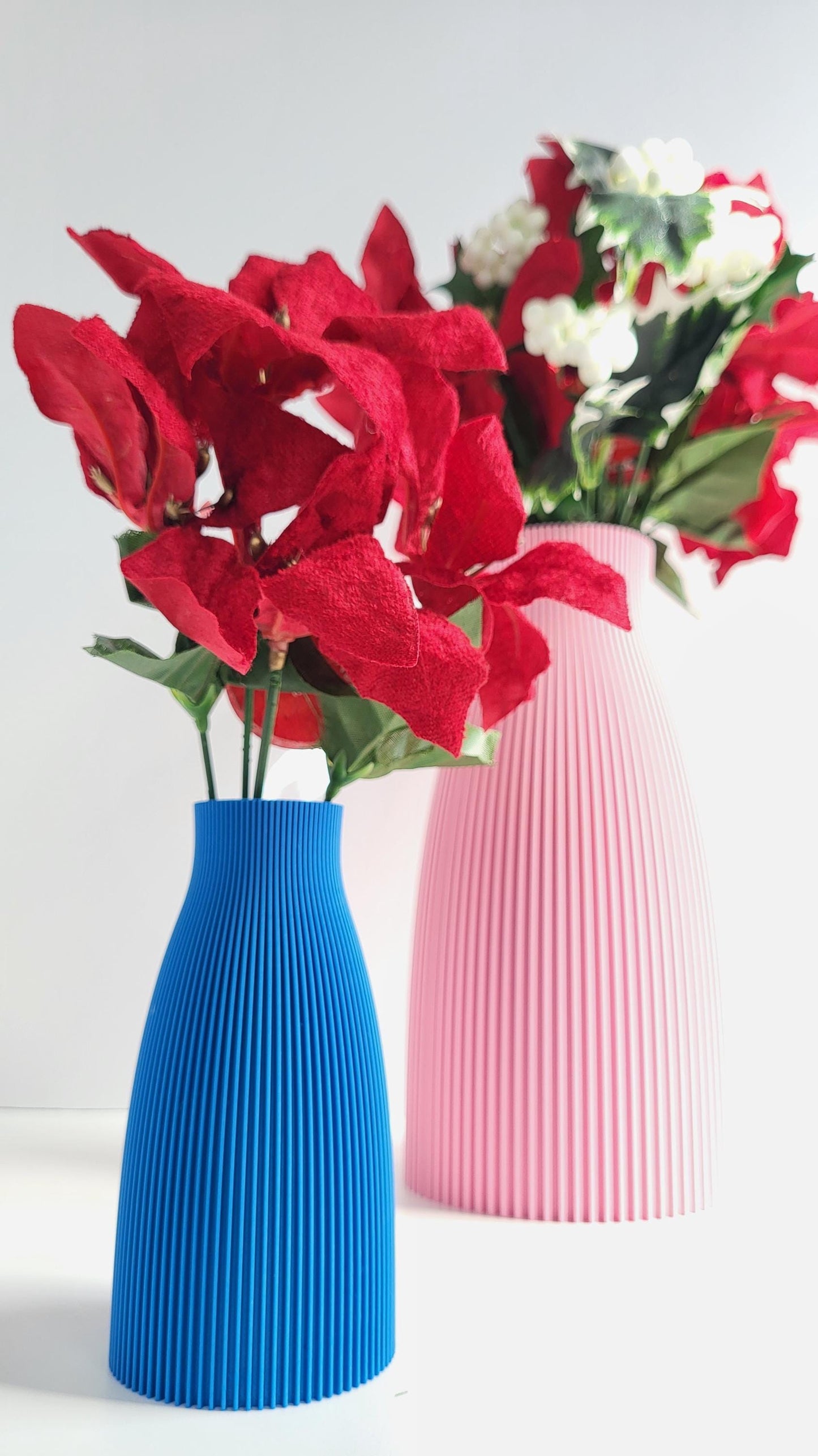 Minimalist 3d Printed Vase For fresh & Artificial Flowers, Unique Flower Vase, Home Decor, Gift for Mo, Bottle Shaped Vase