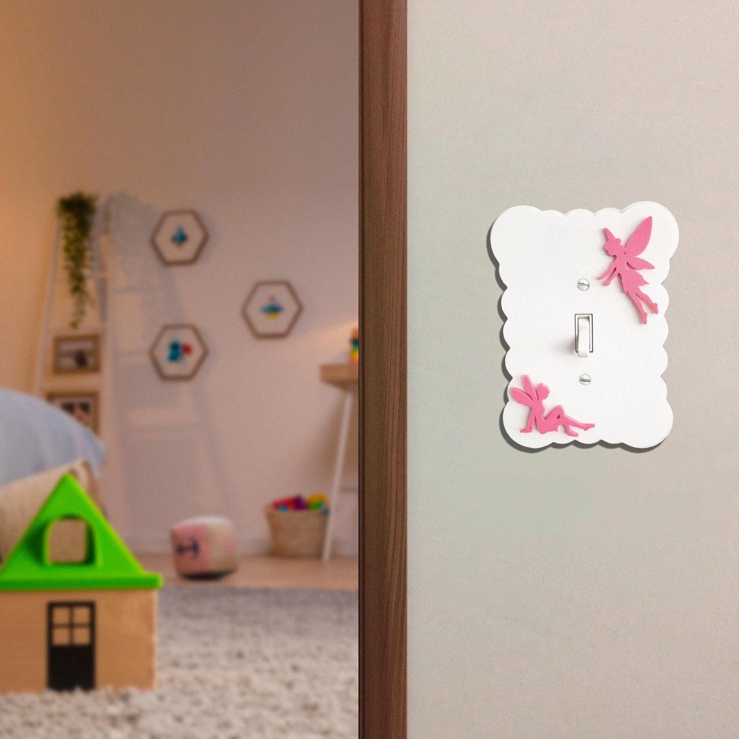 Light Switch Cover with Fairies, Fairy Wall Plate, Unique Switch, For Kids Room, Home Decor, Baby Shower Gift,