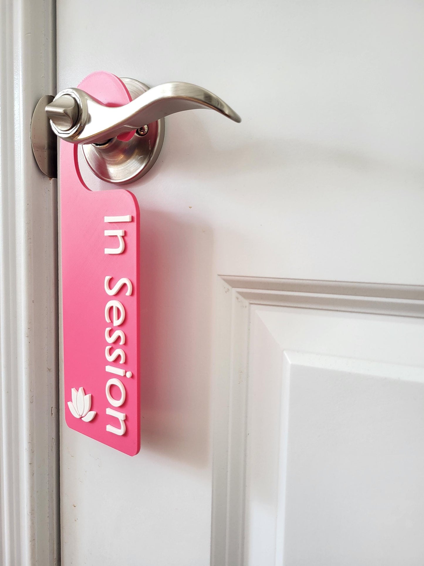 therapist door sign, salon sign, salon accessories, privacy sign, office door hanger, lash tech artist, in session sign, in session door sign, door sign, door hanger, door handle sign, do not disturb, beauty room decor, session in progress door knob sign