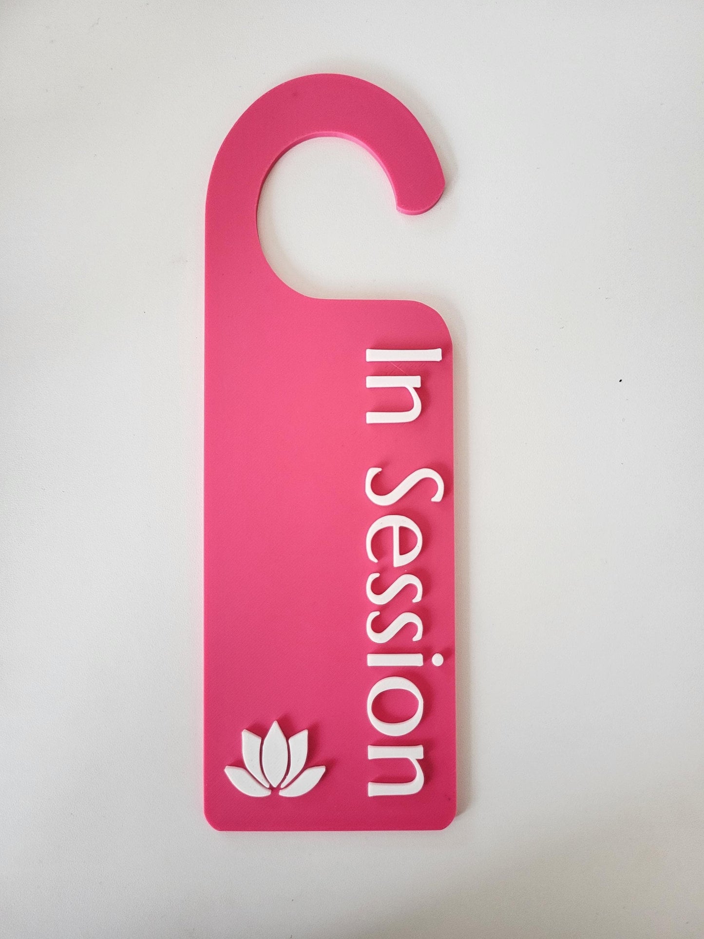 therapist door sign, salon sign, salon accessories, privacy sign, office door hanger, lash tech artist, in session sign, in session door sign, door sign, door hanger, door handle sign, do not disturb, beauty room decor, session in progress door knob sign