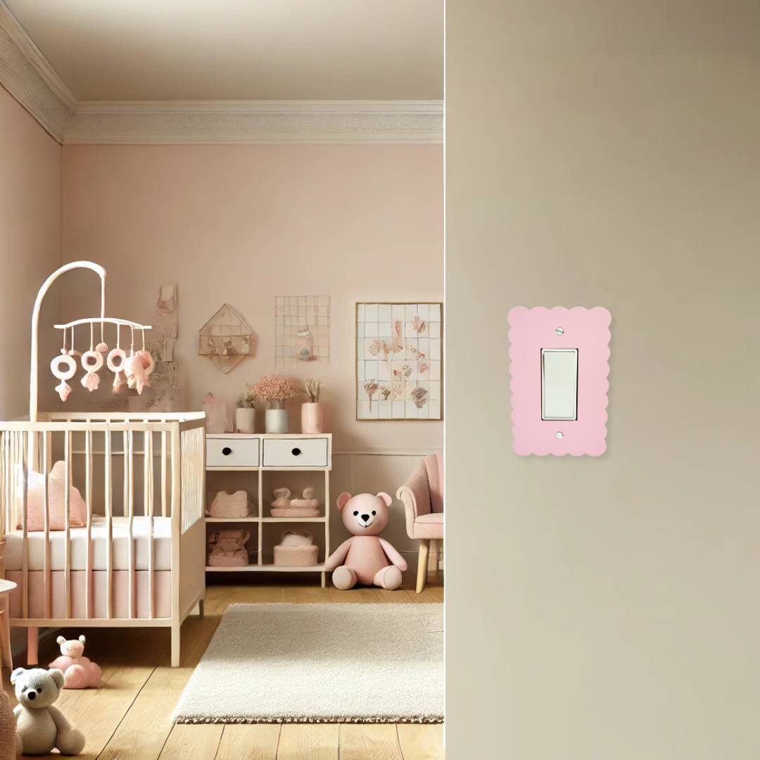 Scalloped Edge Biscuit Light Switch Cover