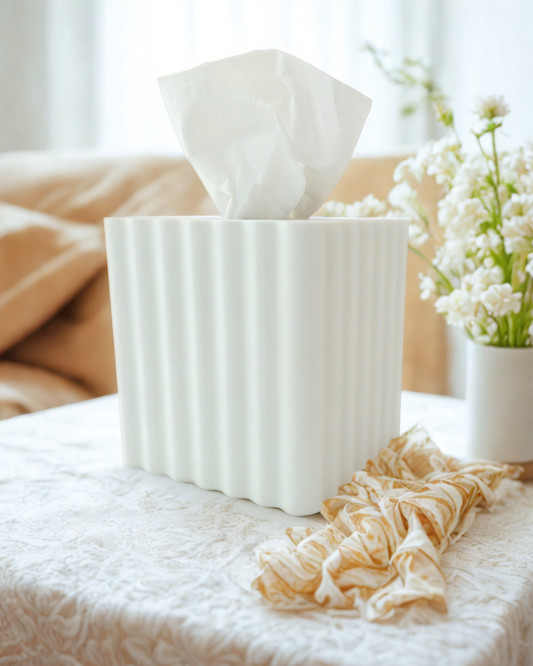 Wavy Tissue Box Cover (Square Box)