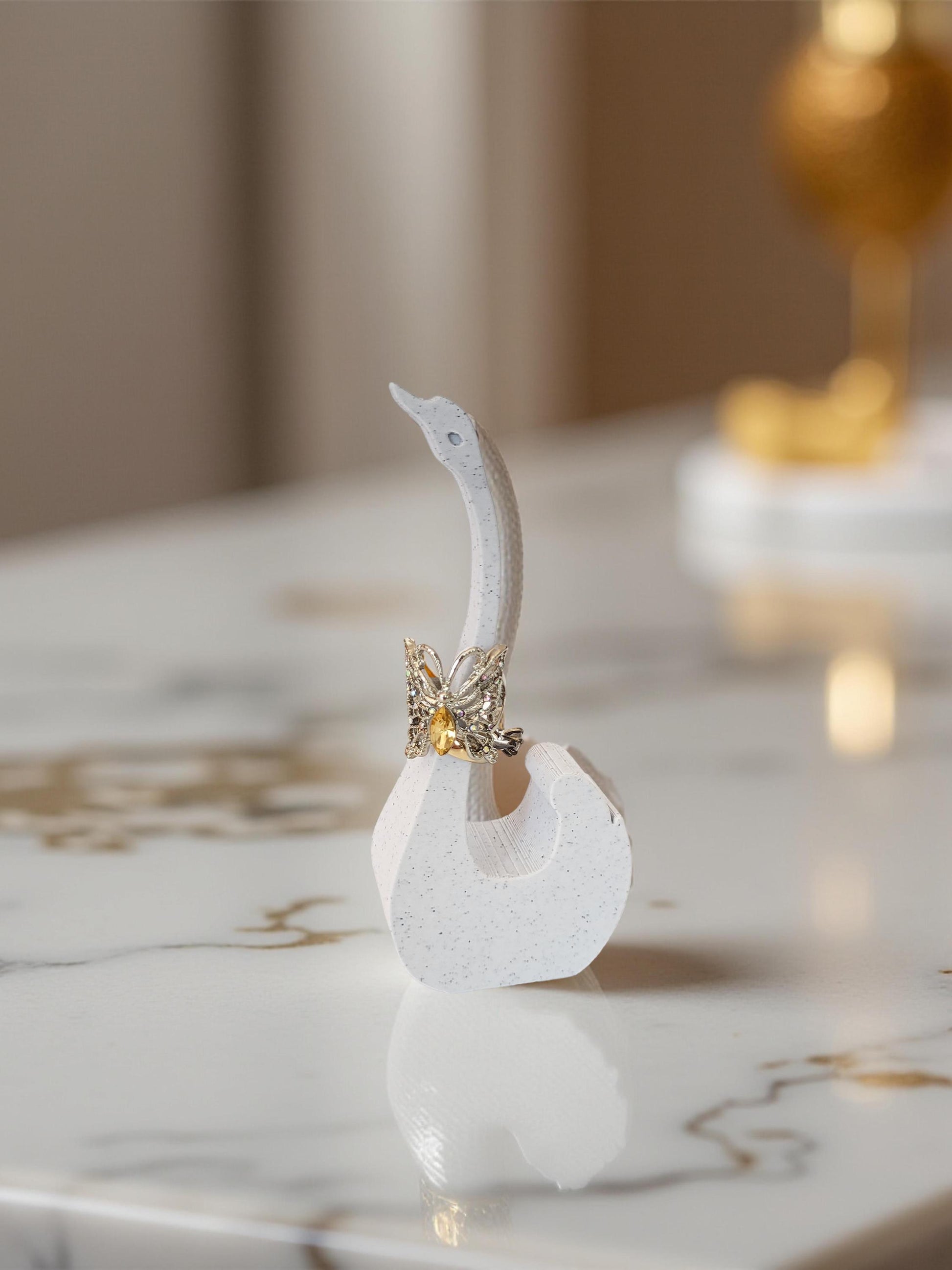 Swan Ring Holder  - Cute Jewelry Organizer, Ring Holder Dish,  Wedding Ring Holder, Ring Display, Engagement Gift, Teen Gift Idea