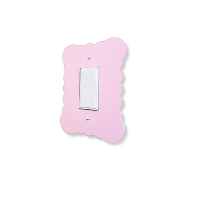 Cloudy Switch Cover, Wavy Wall Plate For Nursery, Unique Switch For Kids Room, Home Decor, Baby Shower Gift Idea, Pink Decor,