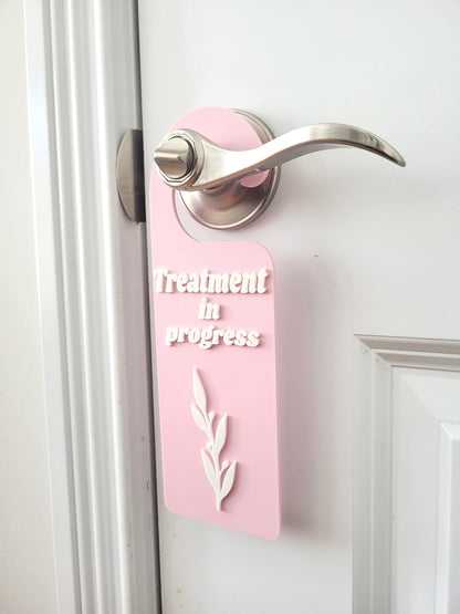 For Beauty Salons, Lash Technicians, Spas,  Do Not Disturb Sign, Office Door Signs, Privacy Signage, Treatment in progress door sign