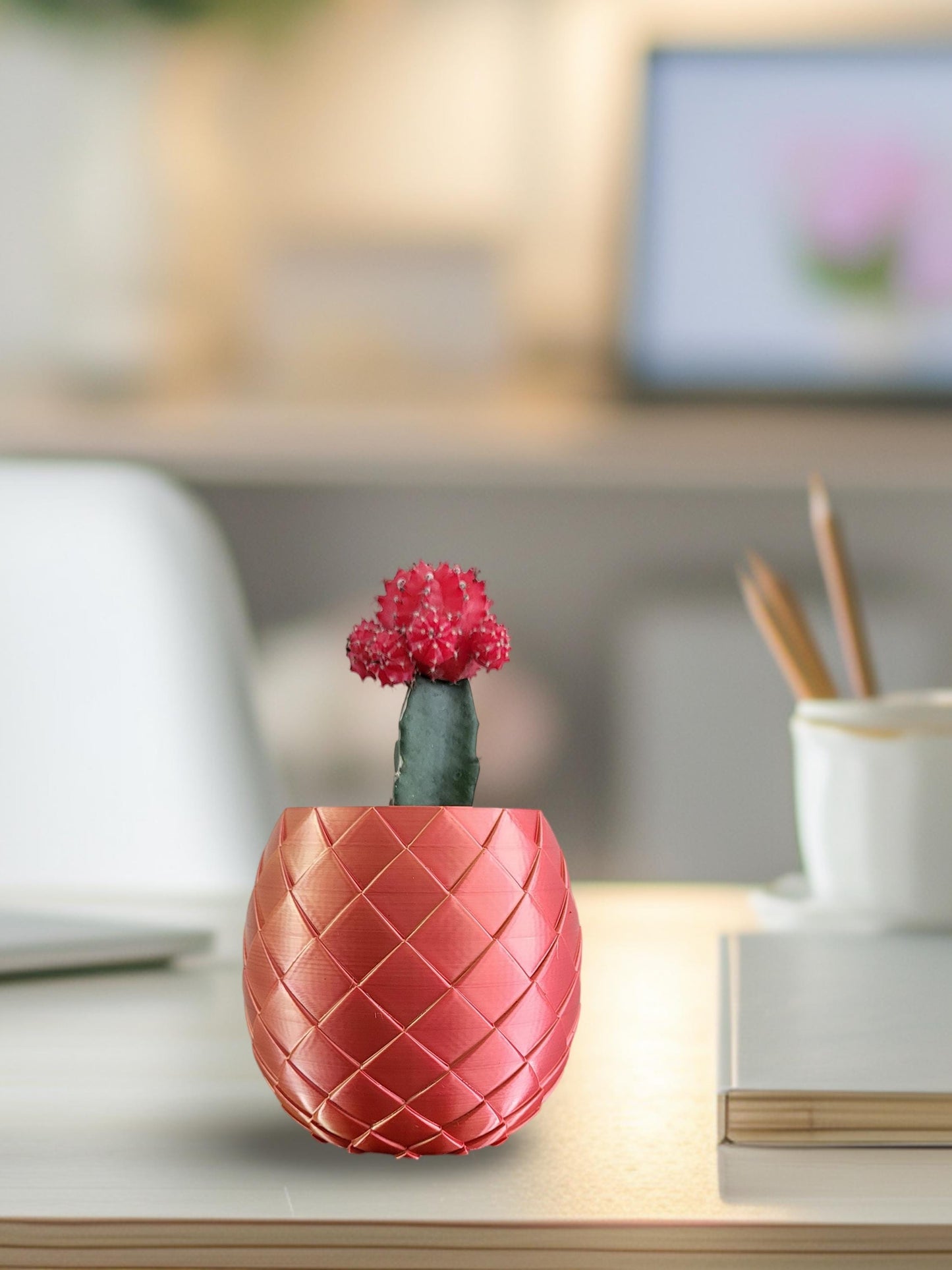  Indoor Plant Pot for House Plants, Small to Large Plant Pot, 2 3 4 5 Inch, Lightweight, Gift For Plant Lovers, Gamers, Dragon Egg's Planter