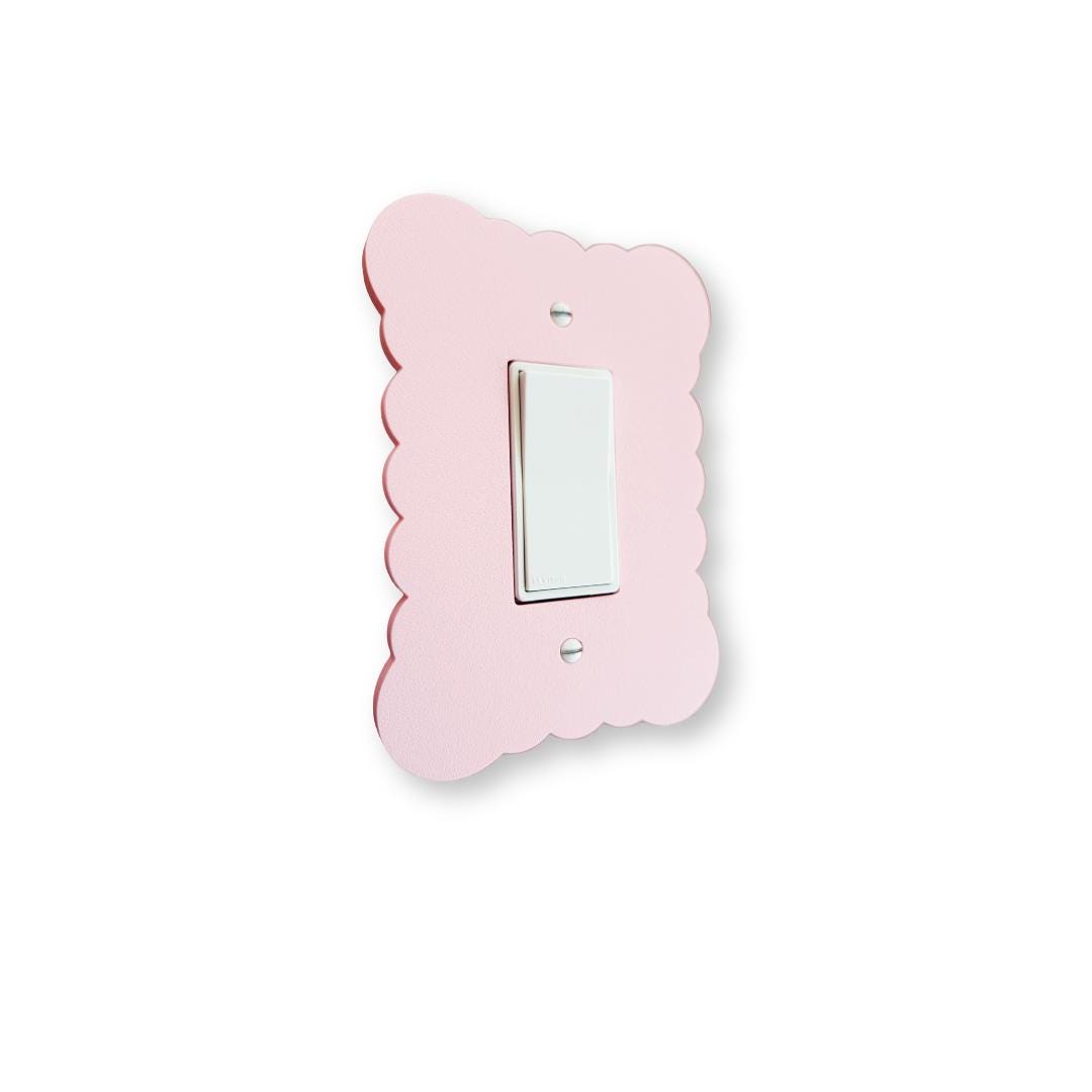 Cloudy Switch Cover, Wavy Wall Plate For Nursery, Unique Switch For Kids Room, Home Decor, Baby Shower Gift Idea, Pink Decor,