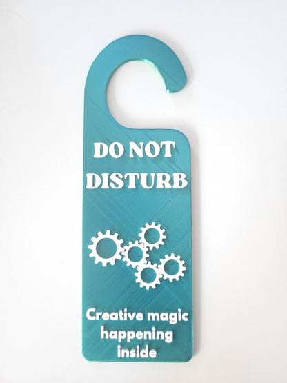 Do not Disturb, Creative magic happening inside, Gift For Creators, Engineers, Artists. Privacy Signage, Funny Door Sign