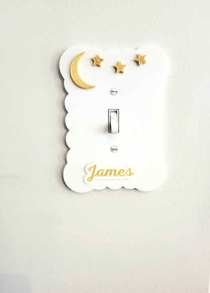 Moon and Stars Light Switch Cover