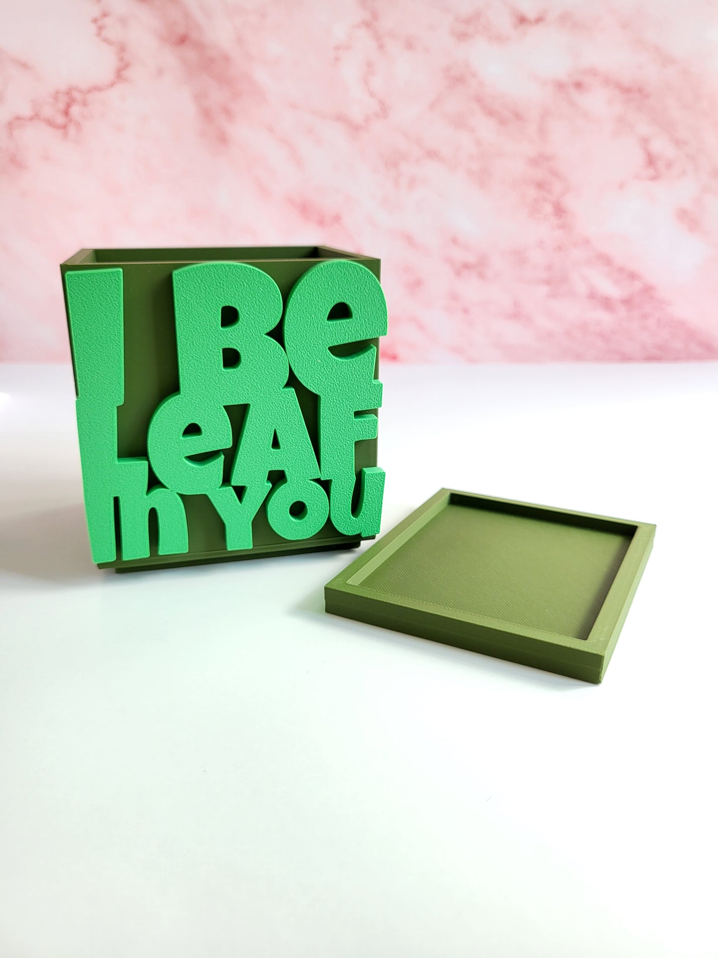 funny planter
pun plant pot
motivational gift
desk decor
gift for plant lovers
succulent planter
cute planter
plant pun gift
funny gift idea
eco-friendly planter
I be leaf in you
positive message planter
3D printed planter
houseplant gift
office plant pot