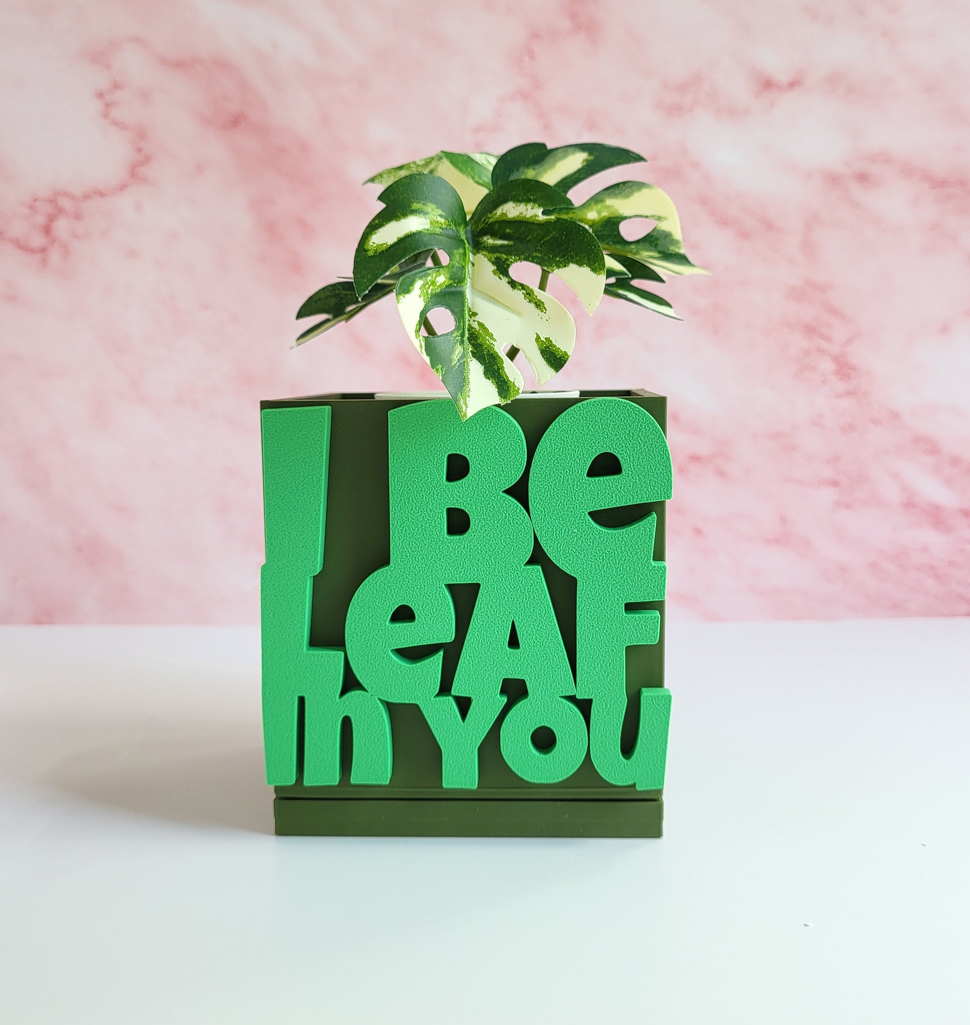 funny planter
pun plant pot
motivational gift
desk decor
gift for plant lovers
succulent planter
cute planter
plant pun gift
funny gift idea
eco-friendly planter
I be leaf in you
positive message planter
3D printed planter
houseplant gift
office plant pot