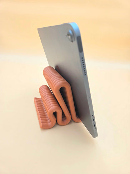 Modern Wavy Tablet / Kindle Stand