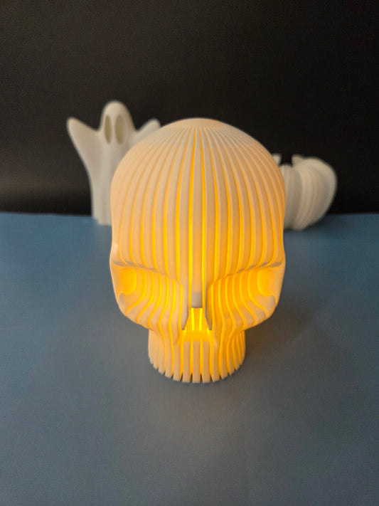 Halloween Skull LED Tea Light Candle Holder