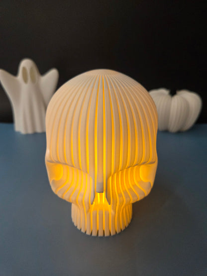 Halloween Skull LED Tea Light Candle Holder