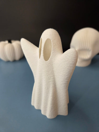 Set of 2 Halloween Ghost LED Tea Light Candle Holder