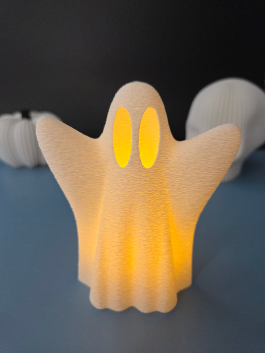 Set of 2 Halloween Ghost LED Tea Light Candle Holder