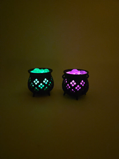 Set of 3 Halloween Cauldron LED Tea Light Holders