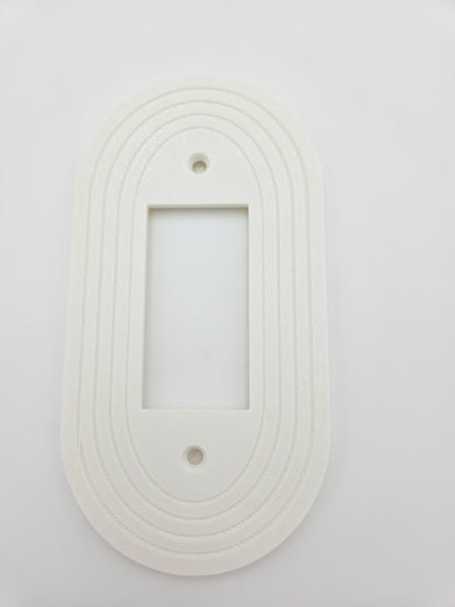 OUTLET: Single rocker oval with stripes WHITE