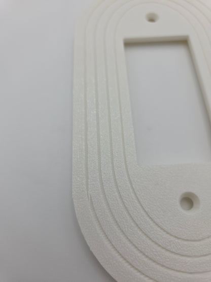 OUTLET: Single rocker oval with stripes WHITE