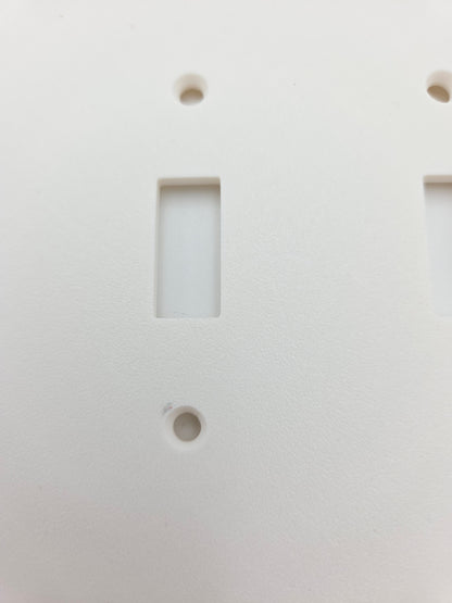 OUTLET: Double toggle two toned scalloped light switch cover (RED)