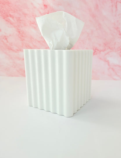 Wavy Tissue Box Cover (Square Box)