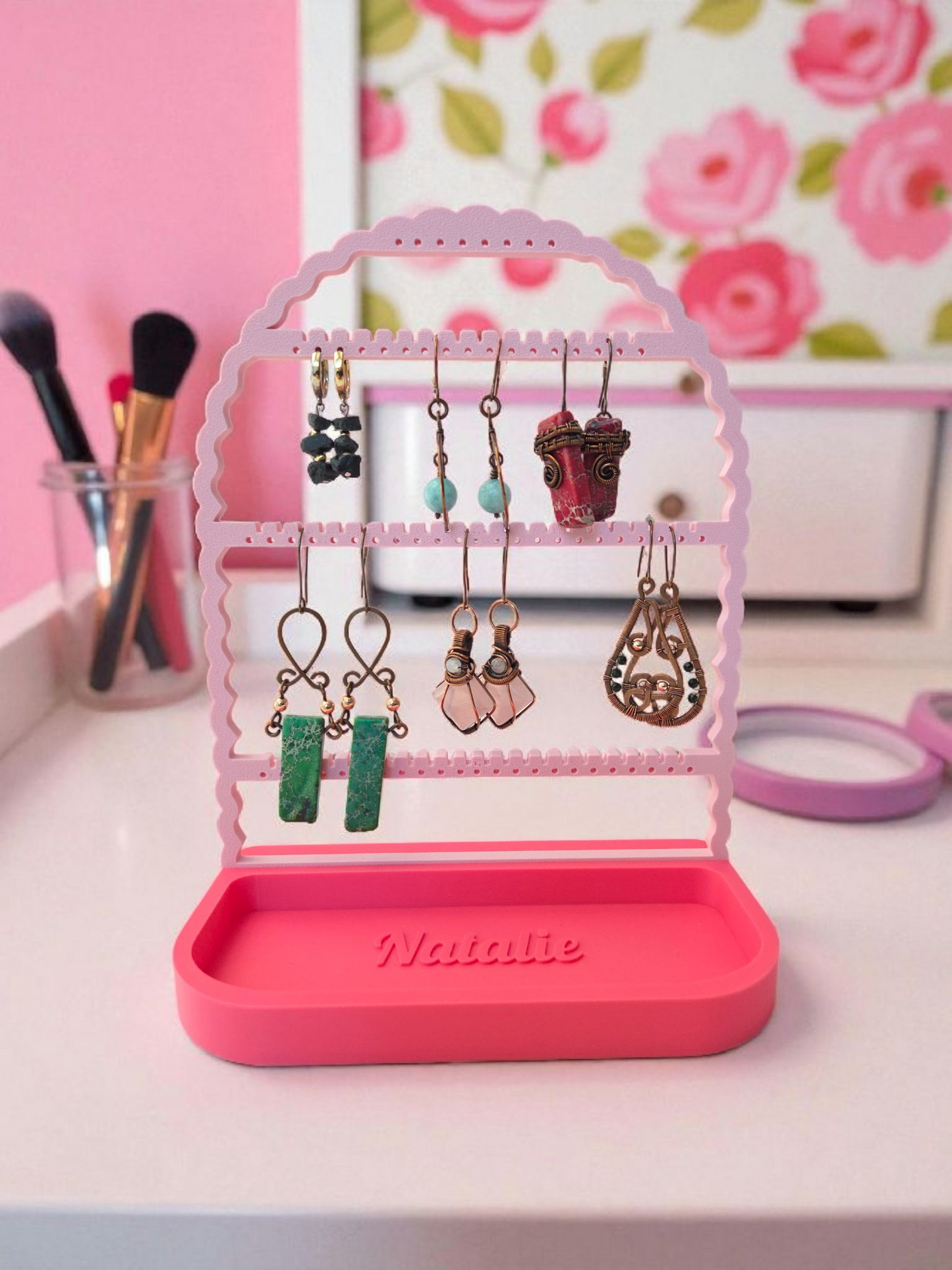 Earing Holder With Personalized Tray